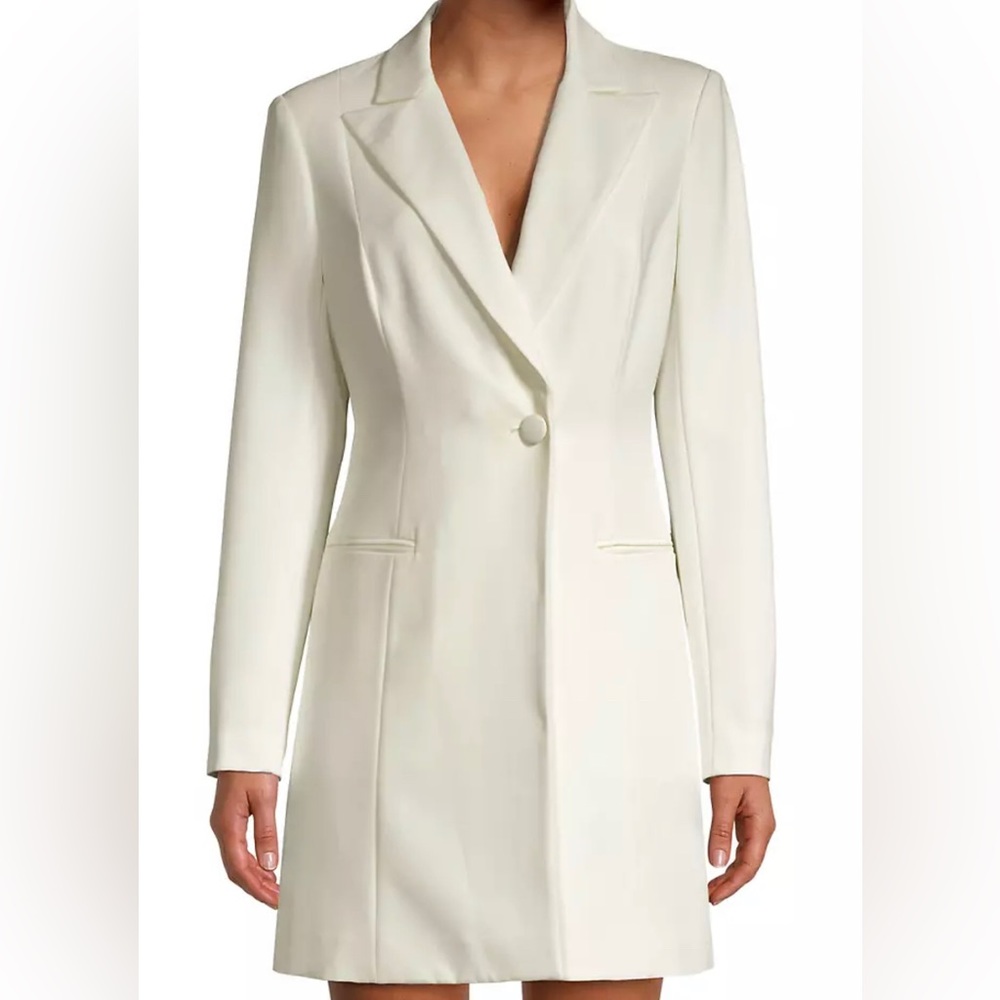Aidan Mattox White Blazer Mini Dress Size 8